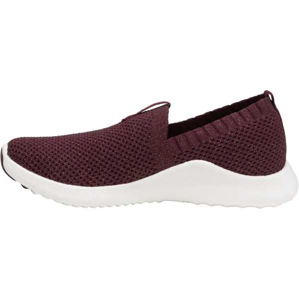 Women s Aetrex Angie Burgundy Knit Fabric Online Hot Sale