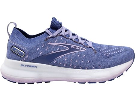 Women s Brooks Glycerin Stealthfit 20 Blue Pastel Lilac White Mesh Online now