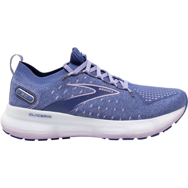 Women s Brooks Glycerin Stealthfit 20 Blue Pastel Lilac White Mesh Online now