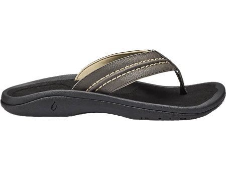 Men s OluKai Hokua Kona Onyx Synthetic For Discount