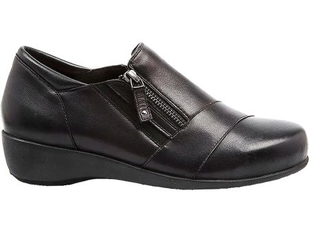 Women s Ziera Sage Black Leather Cheap