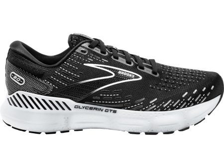 Women s Brooks Glycerin GTS 20 Black White Alloy Mesh Fashion