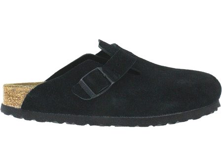 Unisex Birkenstock Boston Soft Footbed Black Suede Online