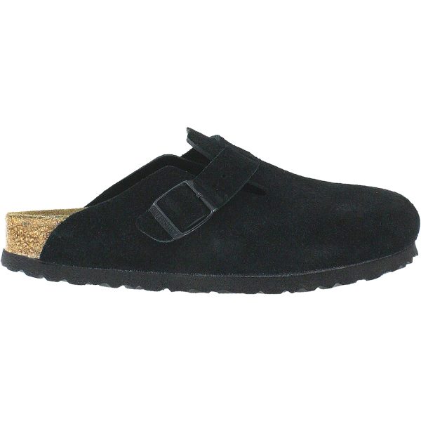 Unisex Birkenstock Boston Soft Footbed Black Suede Online