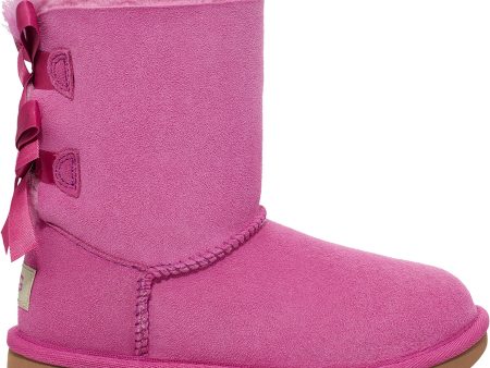 Kids  UGG Bailey Bow Plaid Punk Purple Ruby Sheepskin Supply