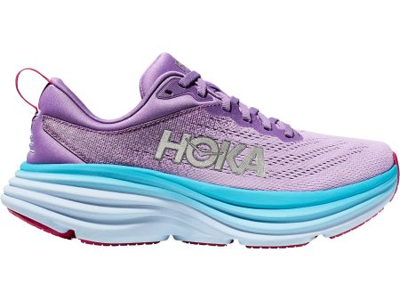 Women s Hoka Bondi 8 Chalk Violet Pastel Pink Mesh For Cheap