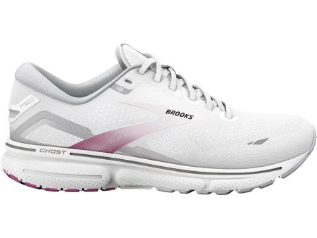 Women s Brooks Ghost 15 White Oyster Viola Mesh For Discount