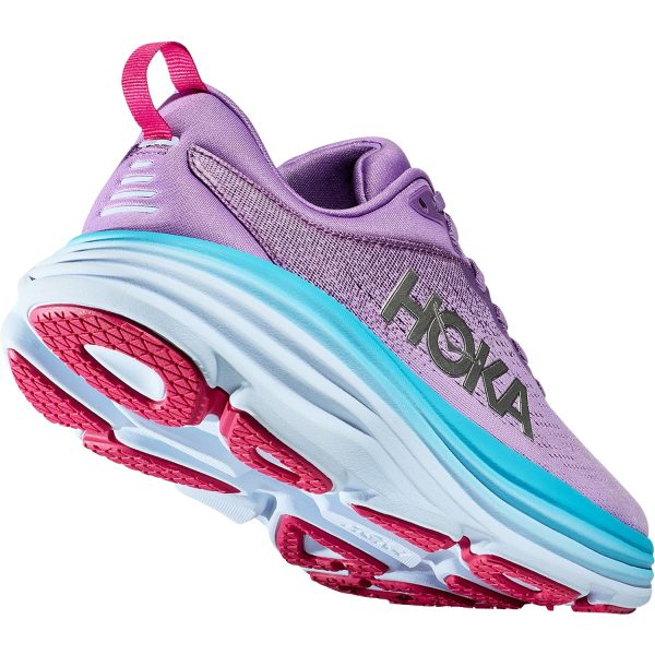 Women s Hoka Bondi 8 Chalk Violet Pastel Pink Mesh For Cheap