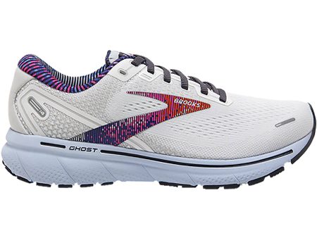 Women s Brooks Ghost 14 White Heather Ebony Mesh Online now