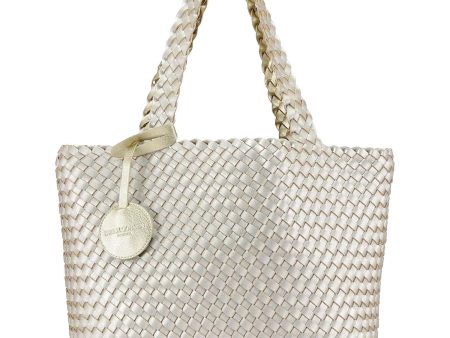 Women s Ilse Jacobsen Bag 08 Reversible Shopper Platin Silver Synthetic Discount