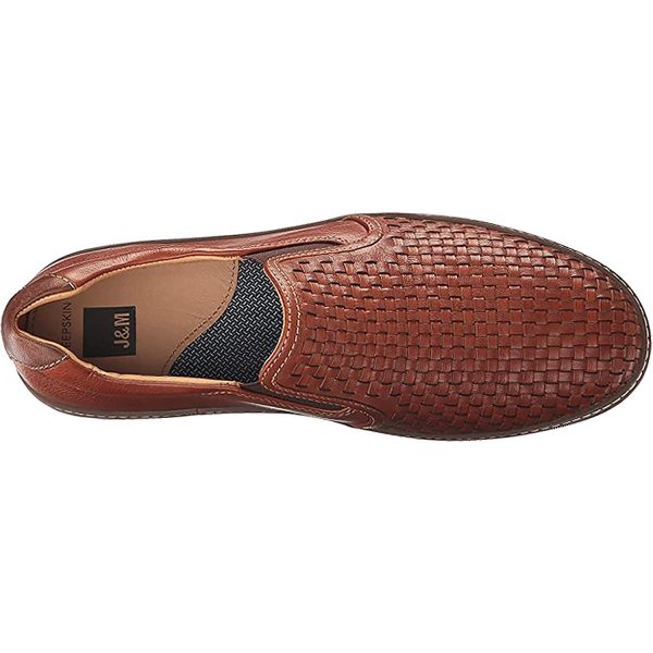 Men s Johnston & Murphy McGuffey Woven Slip-On Tan Full Grain Leather Online Hot Sale