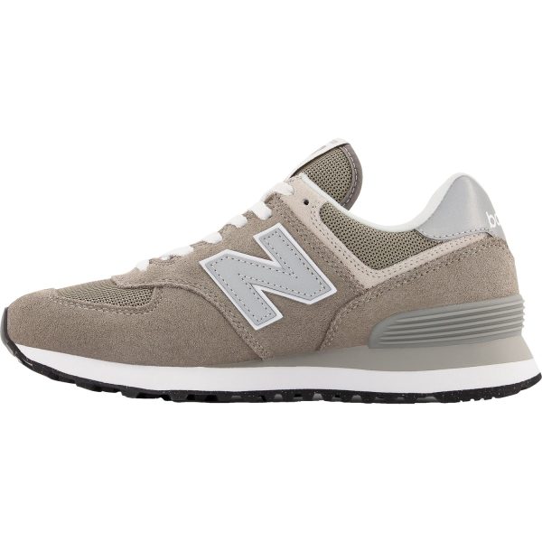 Women s New Balance WL574EVG Grey White Suede For Sale