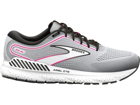 Women s Brooks Ariel GTS 23 Grey Black Pink Mesh Cheap