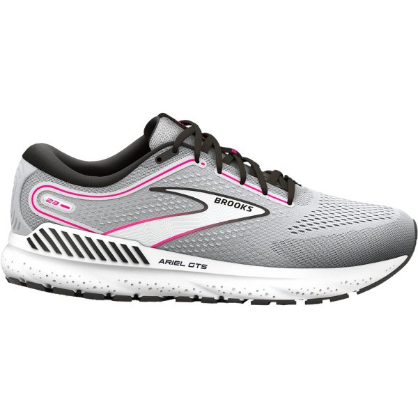 Women s Brooks Ariel GTS 23 Grey Black Pink Mesh Cheap