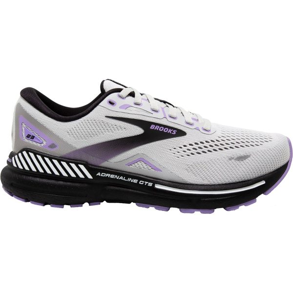 Women s Brooks Adrenaline GTS 23 Grey Black Purple Mesh For Sale