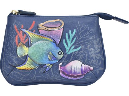 Anuschka Medium Zip Pouch Mystical Reef Leather Online Sale