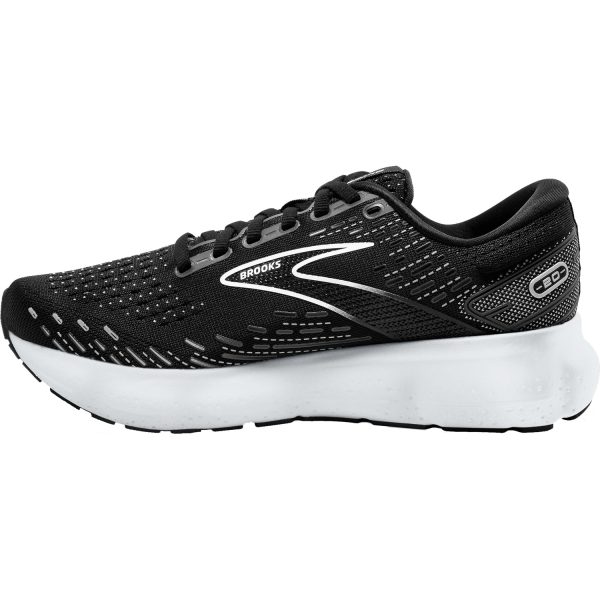 Women s Brooks Glycerin 20 Black White Alloy Mesh Online Sale