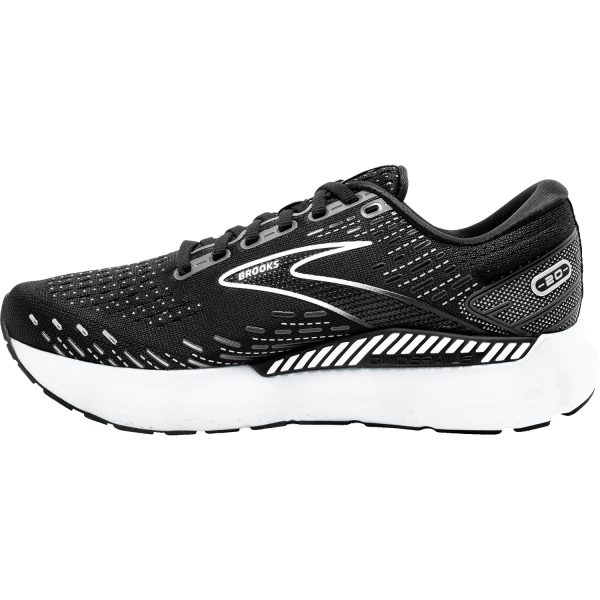 Women s Brooks Glycerin GTS 20 Black White Alloy Mesh Fashion