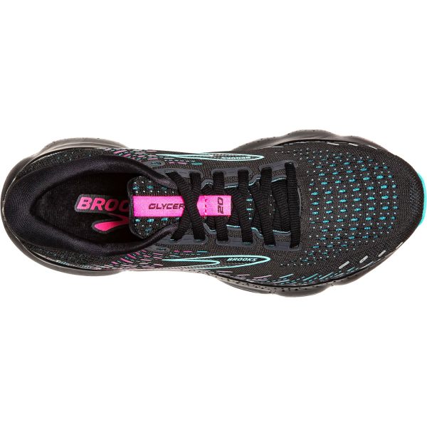 Women s Brooks Glycerin 20 Black Blue Light Pink Mesh Fashion