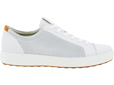 Men s Ecco Soft 7 City Sneaker White Lion Leather Cheap