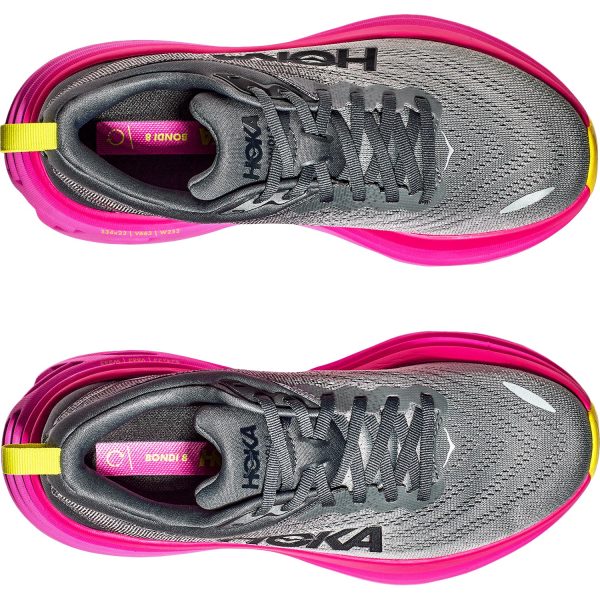 Women s Hoka Bondi 8 Castlerock Strawberry Mesh Hot on Sale