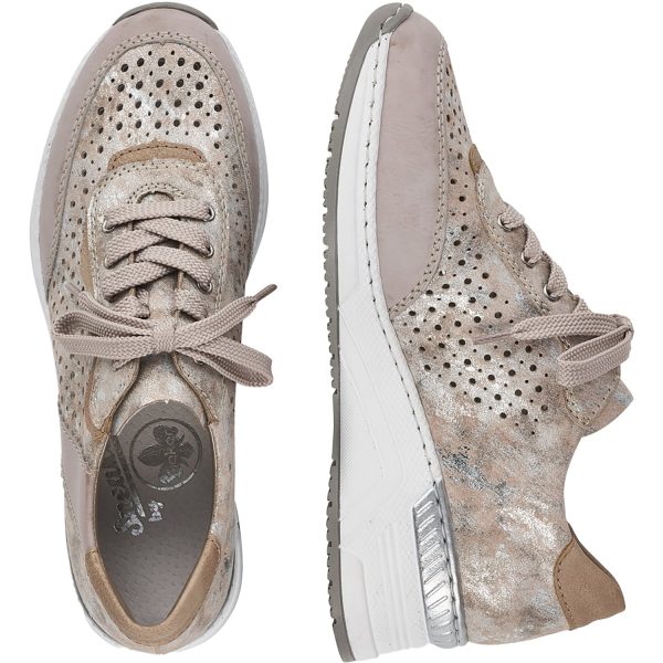 Women s Rieker N4341-60 Kitty 41 Ice Rose Metallic Muschel Online