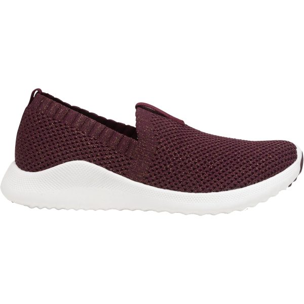 Women s Aetrex Angie Burgundy Knit Fabric Online Hot Sale