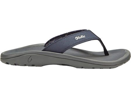 Men s OluKai Ohana Blue Depth Dark Shadow Synthetic For Cheap