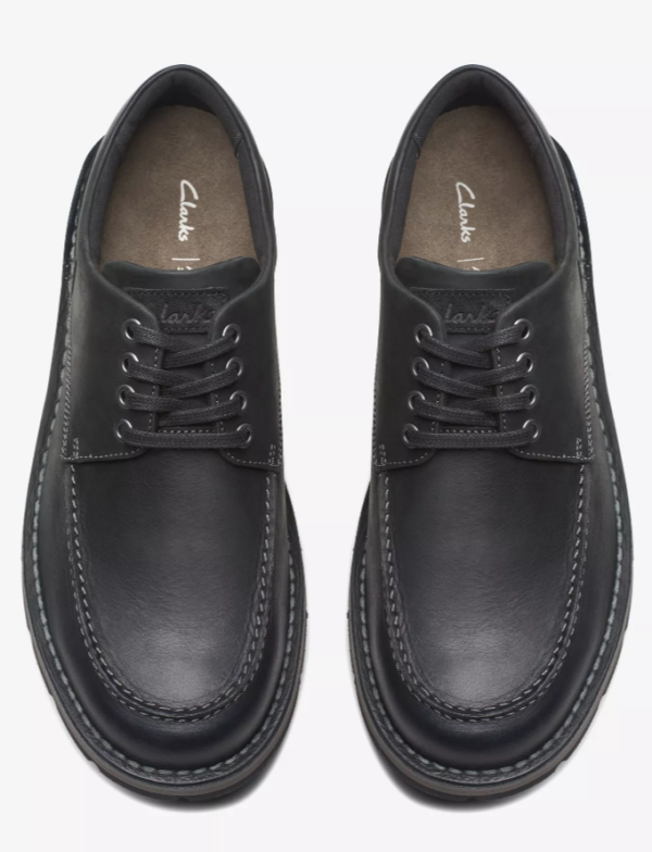 Men s Clarks Gravelle Low Black Leather Sale