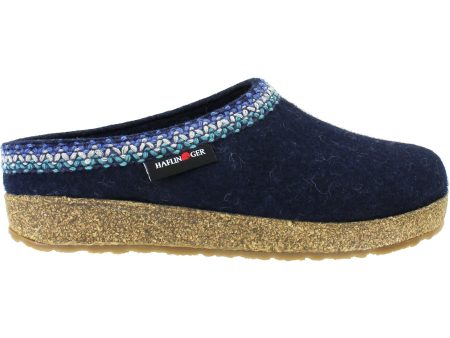 Unisex Haflinger Zig Zag Captains Blue Wool Sale