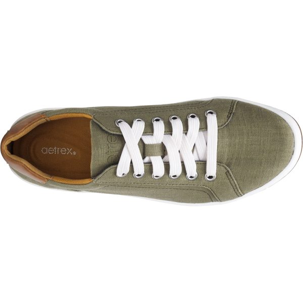 Women s Aetrex Renee Olive Canvas Online