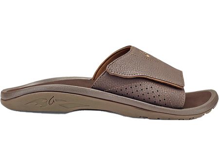 Men s OluKai Nalu Slide Dark Java Synthetic Online