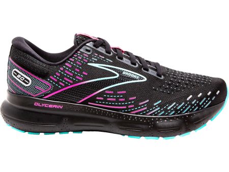 Women s Brooks Glycerin 20 Black Blue Light Pink Mesh Fashion