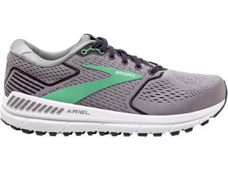 Women s Brooks Ariel 20 Alloy Blackened Pearl Green Mesh Cheap