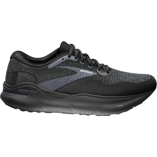 Men s Brooks Ghost Max Black Black Ebony Mesh Online now