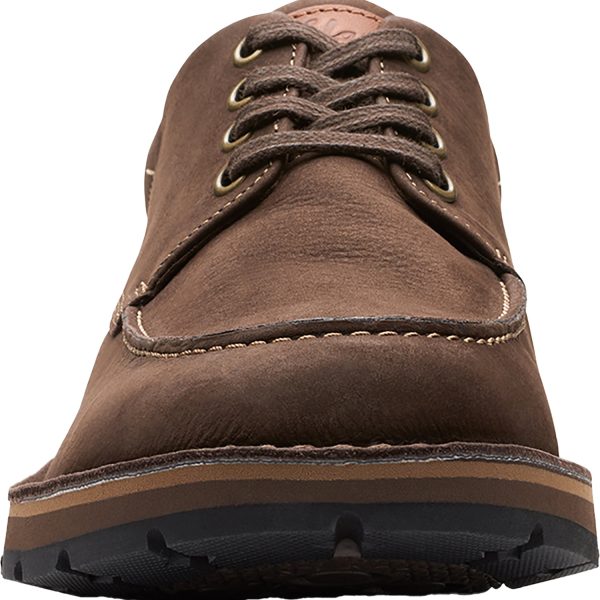 Men s Clarks Gravelle Low Dark Brown Nubuck Online now