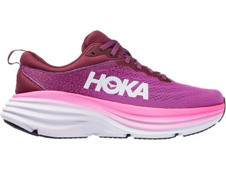 Women s Hoka Bondi 8 Beautyberry Grape Wine Mesh For Discount