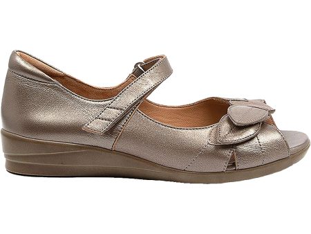 Women s Ziera Disco Greige Leather Hot on Sale