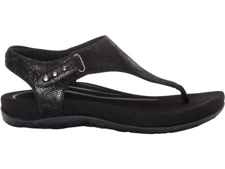 Women s Aetrex Ellie Black Textured Synthetic Online Hot Sale