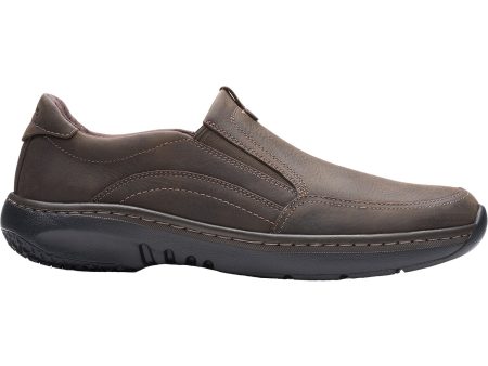 Men s Clarks Pro Step Dark Brown Tumbled Leather For Cheap