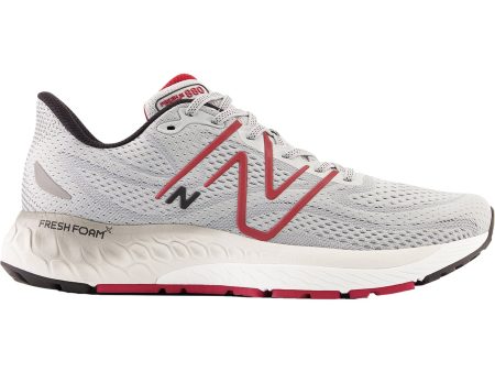 Men s New Balance M880G13 Fresh Foam X Aluminum Grey Crimson Black Mesh Hot on Sale