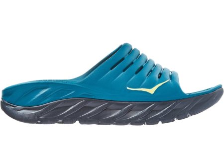 Men s Hoka One One Ora Recovery Slide Blue Coral Butterfly EVA Online Sale