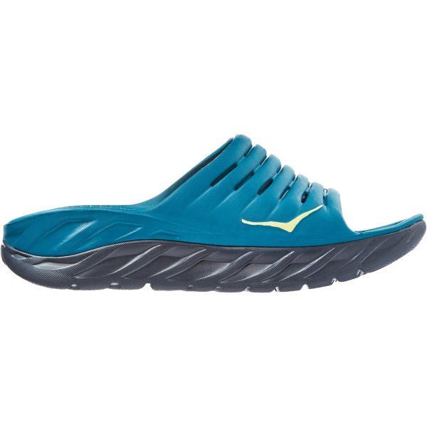 Men s Hoka One One Ora Recovery Slide Blue Coral Butterfly EVA Online Sale