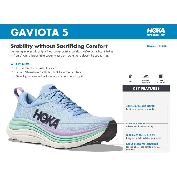 Women s Hoka Gaviota 5 Harbor Mist Rose Gold Mesh Hot on Sale