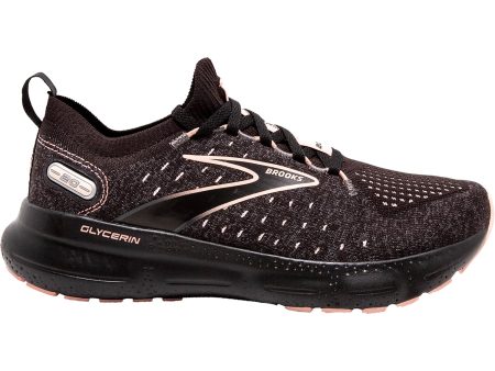 Women s Brooks Glycerin Stealthfit 20 Black Pearl Peach Mesh Discount