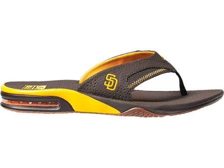 Men s Reef Fanning X MLB Padres Brown Yellow Synthetic Discount