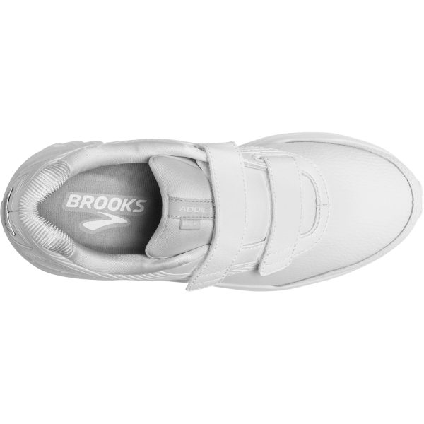 Women s Brooks Addiction Walker V-Strap White Leather Online Hot Sale