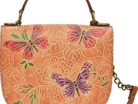 Anuschka Flap Crossbody Tooled Butterfly Multi Leather Online now