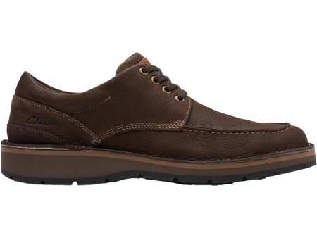 Men s Clarks Gravelle Low Dark Brown Nubuck Online now