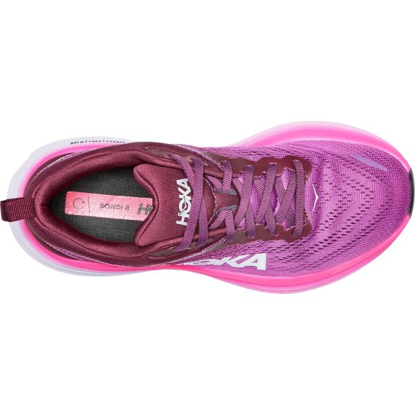 Women s Hoka Bondi 8 Beautyberry Grape Wine Mesh For Discount